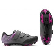 Northwave - pantofi pentru ciclism MTB XC pentru femei Origin 2 Wmn - gri metalic roz fucsia