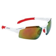 Ochelari Force Sport albi cu lentila rosie