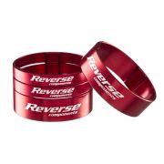 Set distantiere Reverse 1.1/8 aluminiu rosii