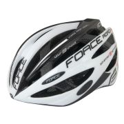 Casca Force Road Junior, alb-negru, XS-S (48-54 cm)