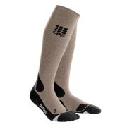 CEP - Sosete lungi sport pentru barbati Merino PRO+ outdoor men socks - maro deschis nisip negru