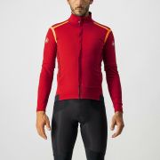 Castelli - Jacheta ciclism vreme rece 2 in 1 cu maneci detasabile, Perfetto Ros Convertible - rosu portocaliu