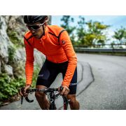Castelli - Jacheta ciclism vreme rece 2 in 1 cu maneci detasabile, Perfetto Ros Convertible - rosu portocaliu
