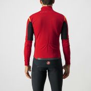 Castelli - Jacheta ciclism vreme rece 2 in 1 cu maneci detasabile, Perfetto Ros Convertible - rosu portocaliu