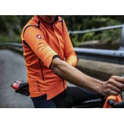 Castelli - Jacheta ciclism vreme rece 2 in 1 cu maneci detasabile, Perfetto Ros Convertible - rosu portocaliu