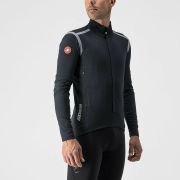 Castelli - Jacheta ciclism vreme rece 2 in 1 cu maneci detasabile Perfetto Ros Convertible - negri gri reflectorizant