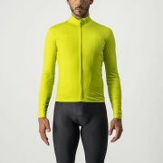 Castelli - bluza ciclism maneca lunga pentru barbati PRO Thermal Mid LS jersey - Galben Fluo