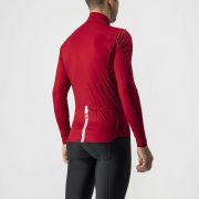 Castelli - bluza ciclism maneca lunga pentru barbati PRO Thermal Mid LS jersey - rosu inchis