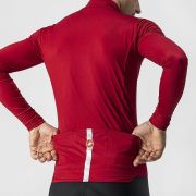Castelli - bluza ciclism maneca lunga pentru barbati PRO Thermal Mid LS jersey - rosu inchis
