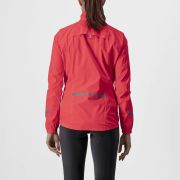 Castelli - jacheta ciclism pentru femei ploaie Emergency 2 Rain jacket - roz briliant