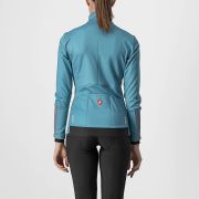 Castelli - jacheta ciclism vreme rece pentru femei Dinamica jacket - albastru teal gri reflectorizant