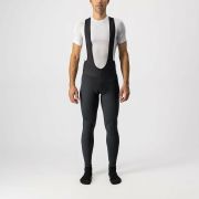 Castelli - pantaloni lungi ciclism pentru barbati cu bretele Entrata Wind bibtights - negru