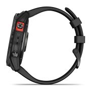 Garmin - fenix 7x Solar ceas multisport cu GPS - ramă gri închis și curea din silicon neagră