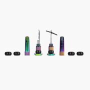 Muc-Off - Kit reparatie fisura anvelopa bicicleta Stealth Tubeless Puncture Plug - albastru verde irizat