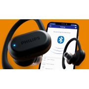 Philips Casti audio Sport seria 7000 in-aer TAA7306BK/00 Bluetooth cu senzor puls, curatare UV, protectie IP57 apa si praf autonomie 24 ore