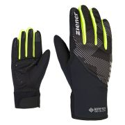 Ziener - manusi ciclism pentru adulti degete lungi Dagur GTX INF Touch - negru gri inchis ink verde fluo