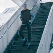 CEP - Caciula iarna sau vreme rece Run Beanie unisex - gri negru melanj