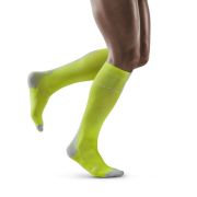 CEP - Sosete compresie alergare pentru barbati 3.0 men socks - galben lime gri deschis