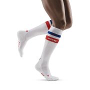 CEP - Sosete de compresie pentru barbati 80's men socks - alb rosu albastru