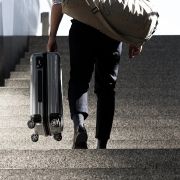 CEP - Sosete de compresie pentru barbati Business Commuter Tall Compression Socks - gri inchis negru