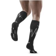 CEP - Sosete de compresie pentru barbati Heartbeat man Tall comp - negru dark clouds