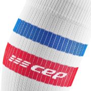 CEP - Sosete de compresie pentru femei 80's women socks - alb rosu albastru