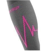 CEP - Sosete de compresie pentru femei Heartbeat Woman Tall comp  - gri roz vulcan flame