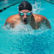 Finis - ochelari inot adulti Circuit 2 Goggles - albastru cu lentila oglinda