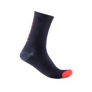 Castelli - sosete ciclism pentru iarna - Bandito Wool 18 - bleumarin-rosu