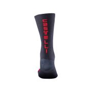 Castelli - sosete ciclism pentru iarna - Bandito Wool 18 - bleumarin-rosu