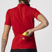 Castelli Squadra Stretch W - jacheta ciclism anti vant pentru femei - galben-fluo