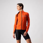 Castelli Squadra Stretch W - jacheta ciclism anti vant pentru femei - portocaliu-gri