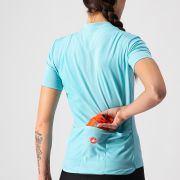 Castelli Squadra Stretch W - jacheta ciclism anti vant pentru femei - portocaliu-gri