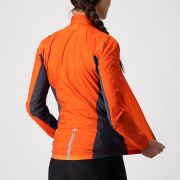 Castelli Squadra Stretch W - jacheta ciclism anti vant pentru femei - portocaliu-gri