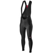 Castelli - Pantaloni lungi ciclism cu bretele pentru iarna si vreme rece pentru femei - Sorpasso Ros W bibtight - negru roz brilliant