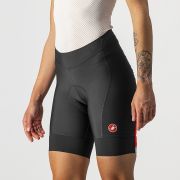 Castelli - pantaloni scurti ciclism pentru femei Velocissima 2 shorts - negru rosu
