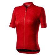 Castelli - tricou ciclism maneca scurta pentru femei Promessa Jacquard - rosu