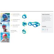 Finis - ochelari inot de performanta pentru copii (4-12 ani) H2 Goggles - roz albastru aqua