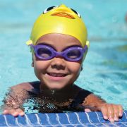 Finis - ochelari inot parfumati pentru copii (3-8 ani) Fruit Basket Goggles - galben mov aroma struguri