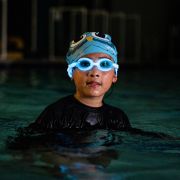 Finis - ochelari inot vizibilitate sporita pentru copii FlowGlows (Glow in the dark) Goggles - albastru