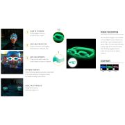 Finis - ochelari inot vizibilitate sporita pentru copii FlowGlows (Glow in the dark) Goggles - verde