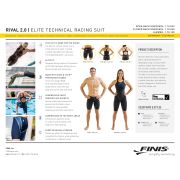 Finis - Costum inot tehnic pentru baieti sau barbati - Rival 2.0 Jammer - alb