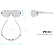 Spiuk - ochelari soare sport Profit, 2 lentile de schimb transparent si rosu oglinda - rama rosie