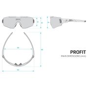 Spiuk - ochelari soare sport Profit, 2 lentile de schimb transparent si verde oglinda  - rama multicolora (irizata)