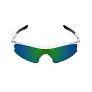Spiuk - ochelari soare sport pentru copii Frisbee, lentile verde oglinda - rama alba