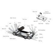 Topeak - set chei bicicleta Mini 20 Pro multitool - argintiu