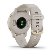 Garmin - Venu 2s smartwatch cu GPS și AMOLED - rama light gold și carcasă light sand cu brățară din silicon