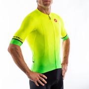Castelli - tricou pentru ciclism cu maneca scurta Aero Race 6.0 Jersey - galben fluo verde fluo