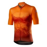 Castelli - tricou pentru ciclism cu maneca scurta Polvere Jersey - portocaliu deschis inchis