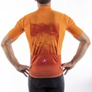 Castelli - tricou pentru ciclism cu maneca scurta Polvere Jersey - portocaliu deschis inchis